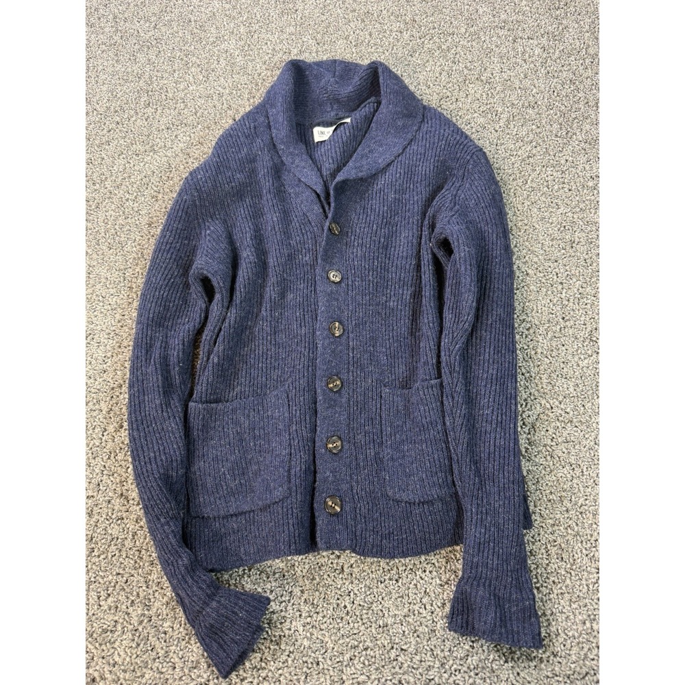 Line Of Trade Wool Cardigan Sweater Men's Size Medium Blue
